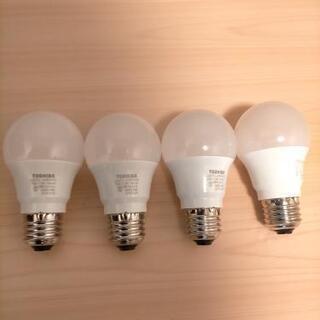 東芝TOSHIBA LED電球（E26 60w）４個　電球色 