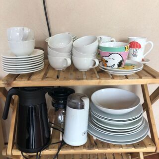 ポット、食器、ムーミン、IKEAコーヒーカップセット