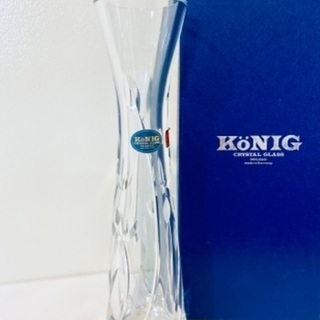 店頭販売済 2周年記念💝 KONIG フラワーベースクリスタル花瓶 💝