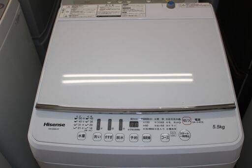 美品 ！Hisense ハイセンス 洗濯機 (HW-G55A-W)19年製 5.5㎏★特別価格★大田区、品川区 配送・設置無料★店頭取引歓迎！