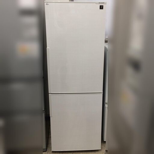 J573 6か月保証付き！ SHARP シャープ ノンフロン2ドア冷凍冷蔵庫 SJ-PD27D-W 271L ホワイト 2017年製 クリーニング 動作確認済み