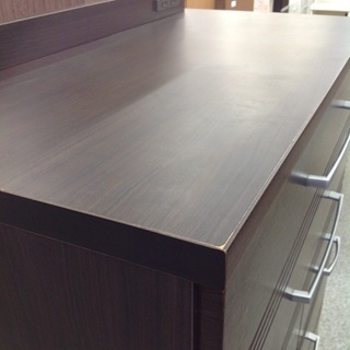 コンセント付き ブラウン 木製 6段ハイチェスト 【9651000】