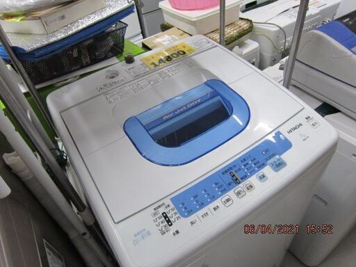 ジモティー限定売り50パーセントOFFセール。14800円→7400円　リサイクルショップのダイトーです。お持ち帰り価格　日立　全自動洗濯機　7.0K　2011年