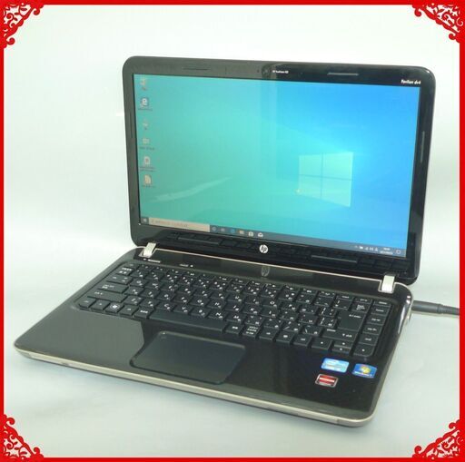 在庫処分 送料無料 1台限定 ノートパソコン 中古動作良品 14型 HP dv4 Core i3 4GB 500G DVDマルチ 無線LAN Bluetooth webカメラ Windows10 LibreOffice