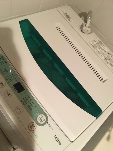 6月5日まで掲載 2016年製 洗濯機 4.5キログラム【ジモティの匿名配送サービス料込み、あんしん決済機能利用です】
