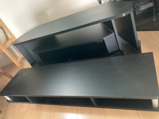 ［終了］【現金のみ_2商品ｾｯﾄ】①テレビ台②ちょい足しラック