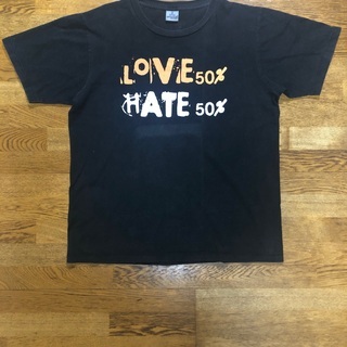 LOVE 50% HATE 50& Tシャツ L
