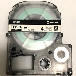 4mm 白 テプラテープ