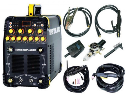 【早い者勝ち】新品！1台4役インバータ溶接機。珍しい100v200v、交流/直流　兼用。TIG、MMA、アーク、プラズマカッター。 ハイスペック溶接機。鉄、ステンレス、アルミも可。