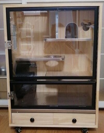 小動物用　木製ケージ