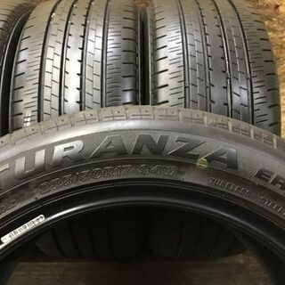 BS TURANZA ER33 225/50R17 17インチ 夏タイヤ 4本 バリ溝 マジェスタ レクサスGS GTO ベンツ/Cクラス BMW/3シリーズ等　(TA391) クレジットカード QR決済可能