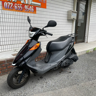 ☆8万円 アドレスv125 程度良好！U字ロック付き！セル1 実働車