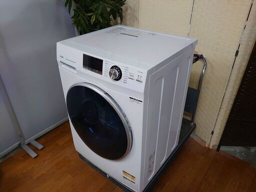 アクア ドラム式全自動洗濯機 AQW-FV800E 洗濯8.0kg 左開き ホワイト