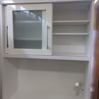 J580 ニトリ 食器棚 キッチンボード レジューム 90TG-S WH/90QH-R WH