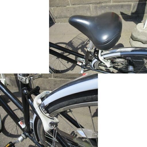 自転車 27インチ ブリヂストン アルベルト 3段変速 ブラック系 ...