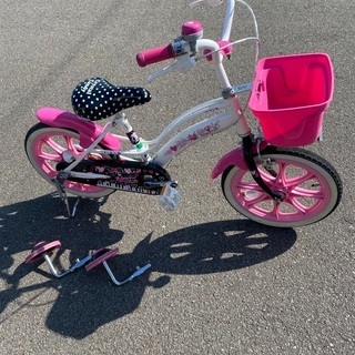 【ネット決済】子供用自転車 16インチ 女の子用 補助輪付き ピンク色