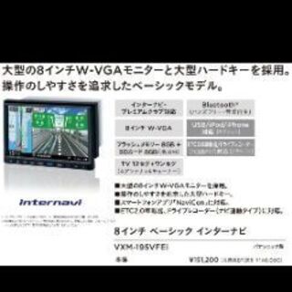 カーナビ、テレビ 【新品未使用】ホンダ純正 ナビ Gathers ８インチ VXM-195VFEi