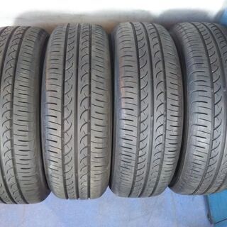 夏14インチ 美品 ブラック＆ポリッシュ色 フィット アクア ヴィッツ ポルテ フィールダー モビリオ エアウェイブ 185/65R14