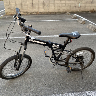 ハマー折りたたみ自転車 ライト付き HUMMER