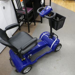 電動シニアカート 青 電動カート シルバーカー サイドミラー LEDライト