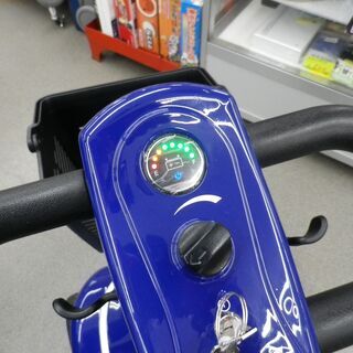 電動シニアカート 青 電動カート シルバーカー サイドミラー LEDライト