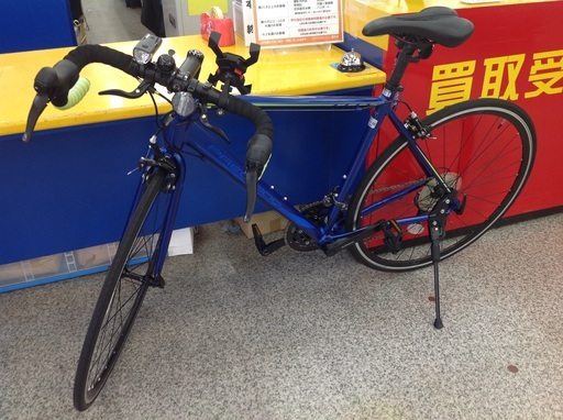 自転車 asahi PRECISION 6061 16変速 ロードバイク ブルー【9650163】