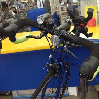 自転車 asahi PRECISION 6061 16変速 ロードバイク ブルー【9650163】