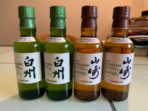 サントリーウィスキー　山崎\u0026白州　180ml 4本セット