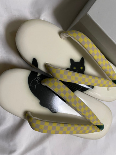 お値下げ不可！！最終値下げ！①ふりふ 下駄 ジュリー 猫 ねこ 草履