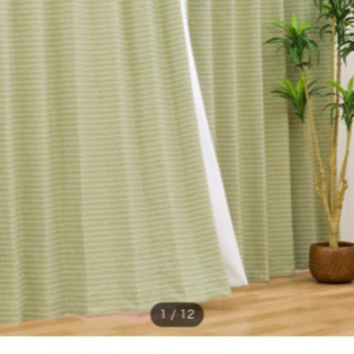 ニトリ　緑　カーテン