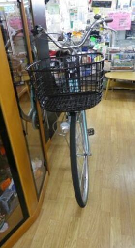 シティーサイクル ママチャリ 自転車 26インチ 鍵付き ライト付き 6段