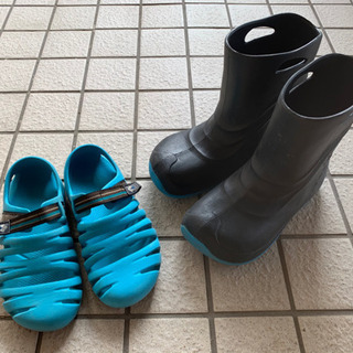 【ネット決済】モンベルのサンダルと長靴セット21〜22