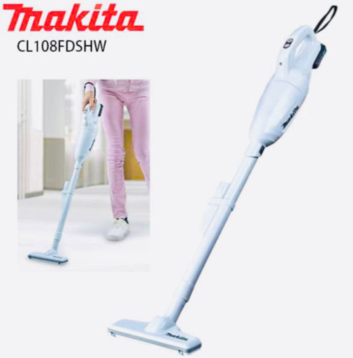 新品!!定価19,400円がなんと...¥9,990円+税!!MAKITA マキタ サイクロン コードレス掃除機CL108 カプセル式 標準25分稼働/充電22分 軽量定番モデル 10.8Vバッテリ充電器付 CL108FDSHW