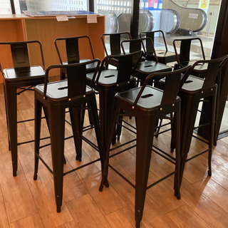 スチールハイチェア(黒)