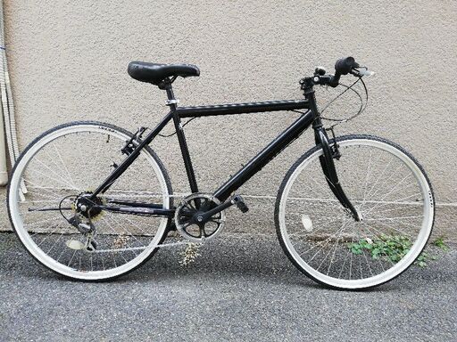 台湾製クロスバイク　２６ｘ１　3/8　６段変速　ブラック