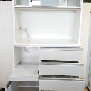 ニトリ キッチンボード ポスティア100KB 幅100 ブルモーション モイス ホワイト 2016年製 NITORI キッチンボード 店頭引取大歓迎♪ R3513)