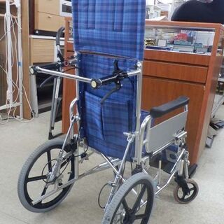 車椅子 介助式 マツナガ 青 ヘッドレスト付き 折り畳み アームレスト跳ね上げ コンパクト 松永製作所 札幌 西野店 車椅子 介助式 マツナガ 青 ヘッドレスト付き 折り畳み アームレスト