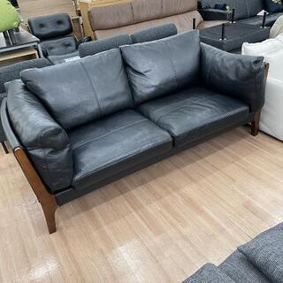 ソファ 2人掛けソファ 中村家具・約10万円位 ブラック色