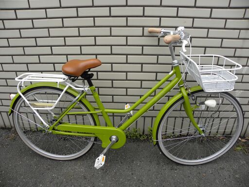 【シティサイクル 26インチ】 SKOG スコーグ ノルディックグリーン 黄緑色