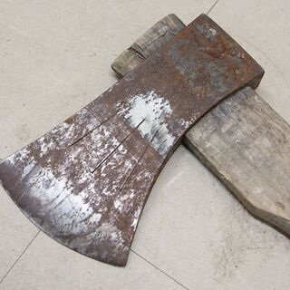 斧  斧刃2個　鉈 土佐特産　最高級鋼　225mm セットまとめて 斧 鉈 薪割り 枝打 手打 山師 林業 大工道具 古道具 (HD950awxY)