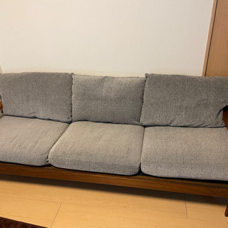 ソファ 3人用 定価15万円 木製家具メーカーISSEIKI『一生紀』 天然木