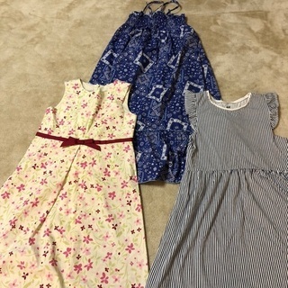 値下げ 130 ワンピース3点セット はっち 六会日大前のキッズ用品 子供服 の中古あげます 譲ります ジモティーで不用品の処分
