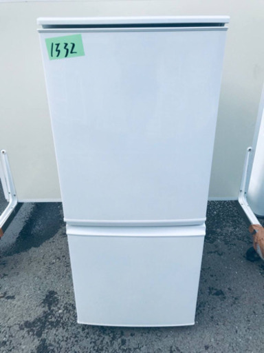 1332番 シャープ✨ノンフロン冷凍冷蔵庫✨SJ-D14A-W‼️