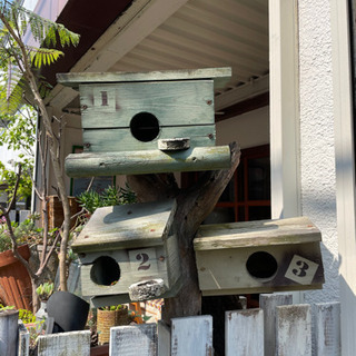 【ネット決済】カフェ改装処分オブジェの木製鳥の巣アパート3部屋
