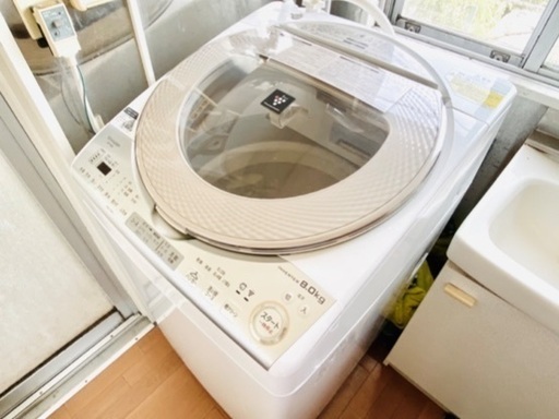 【交渉中】【現地引き取り】SHARP 電機洗濯乾燥機 ES-TX8B-N