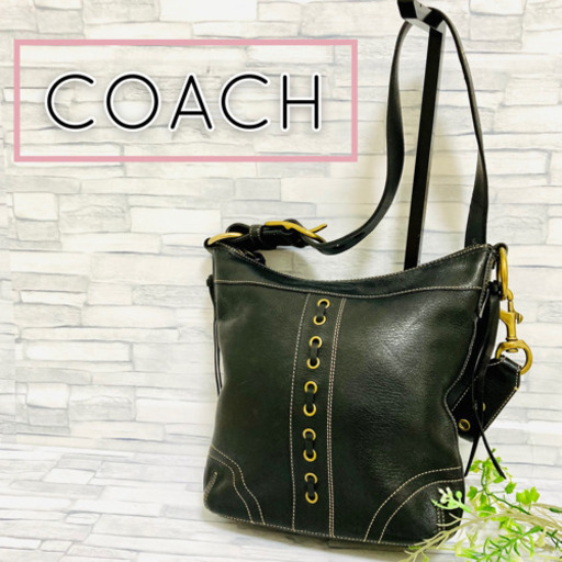 [美品]コーチ COACH バッグ レザー ショルダー 黒 10399