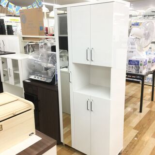 シューズボックス　3枚扉　ミラー付き　【トレファク岸和田店】