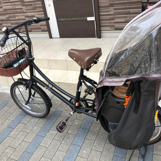 子乗せ自転車　チャイルドシート付き　非電動