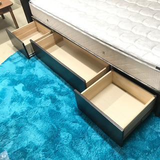 アイシンベッド ダブルベッド 引き出し収納付 コンセント付 マットレス