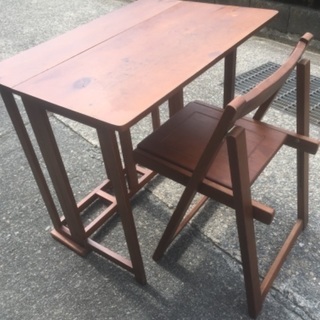 昭和の経済を支えてくれた作業机と椅子(再出品）